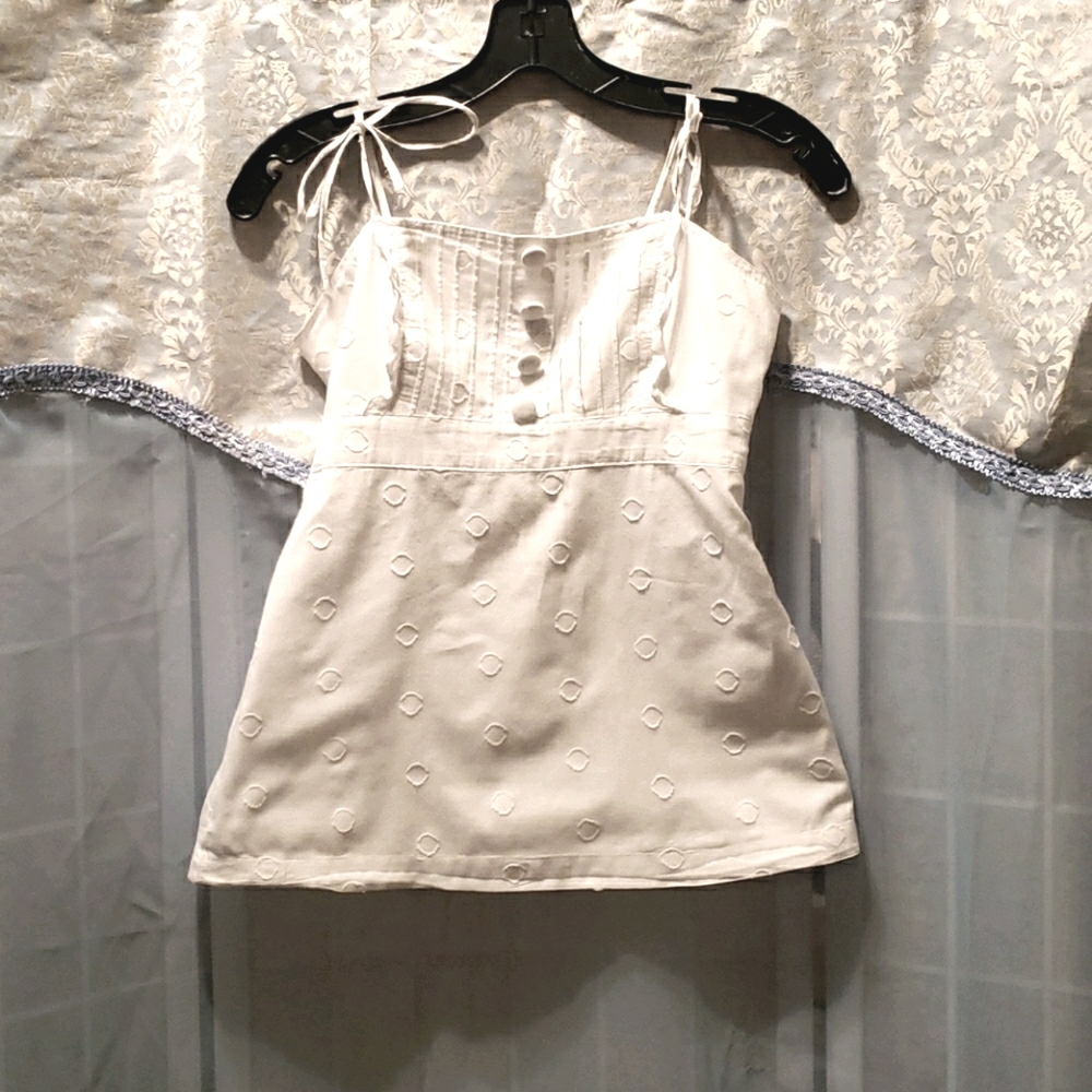 SPLIT WHITE TIE TANK SIDE ZIP SZ XS